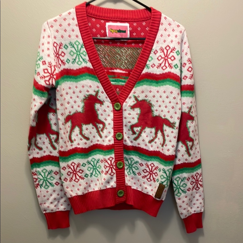 Festive Unicorn Sweater Tipsy Elves Christmas